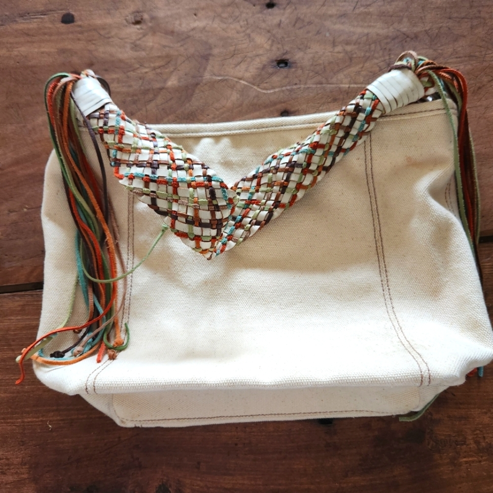 Y2K Canvas and Suede Purse